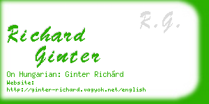 richard ginter business card
