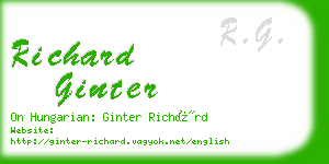 richard ginter business card